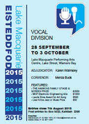 Featured image for “Vocal Eisteddfod 2015”