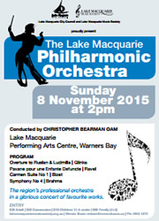 Featured image for “The Lake Macquarie Philharmonic Orchestra 2015”