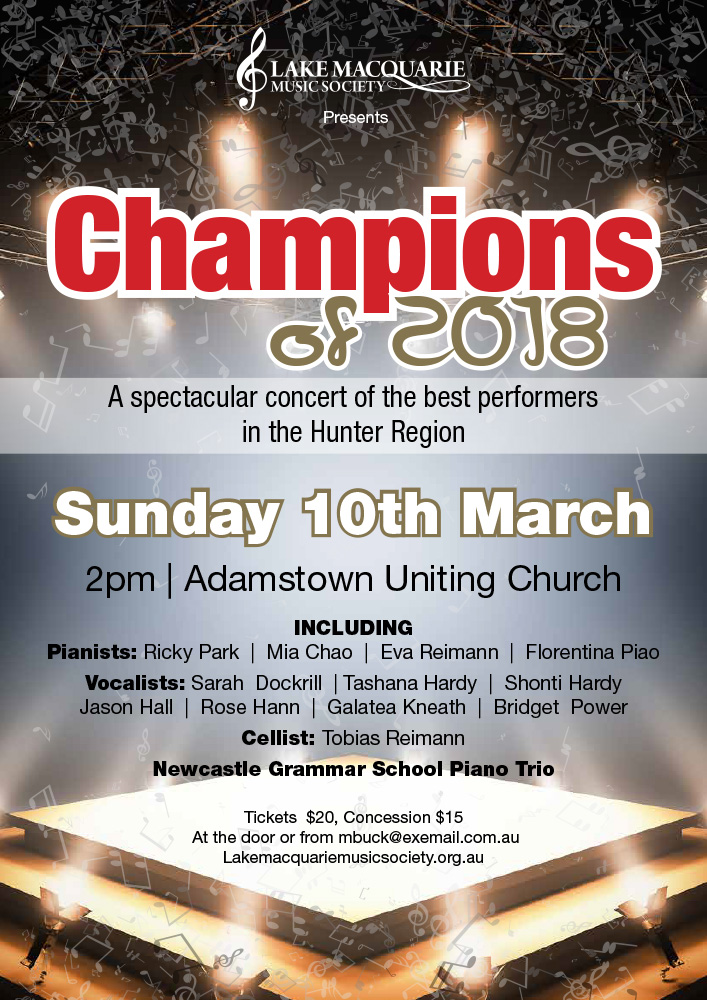 Champions of 2018 Concert poster