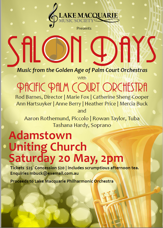 Featured image for “Lake Macquarie Music Society Presents Salon Days”