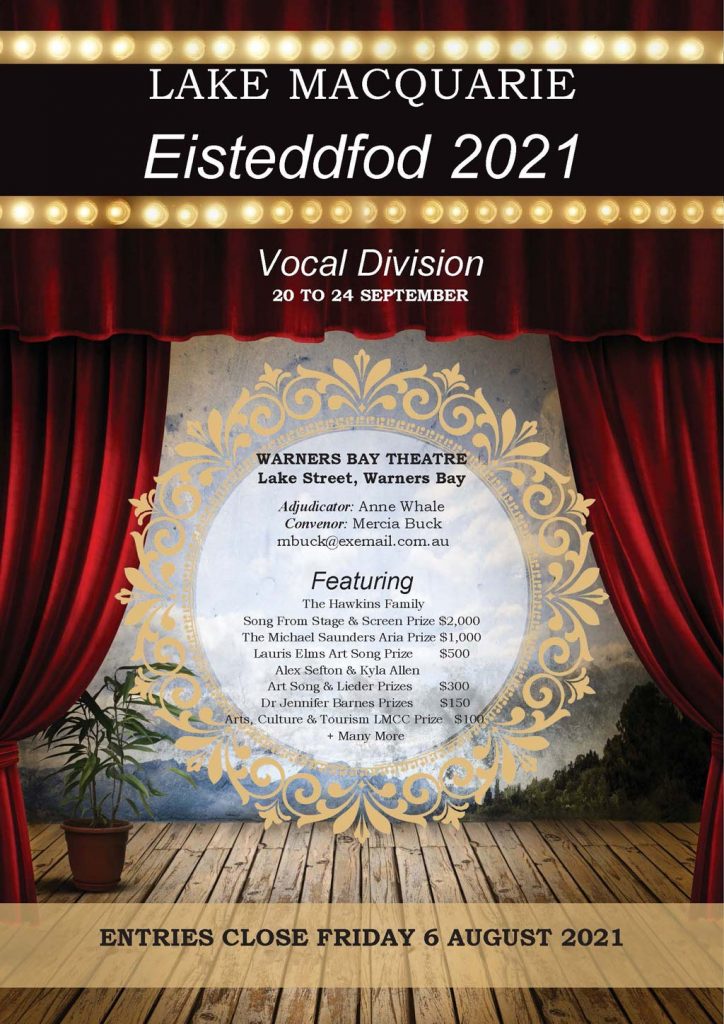 Featured image for “Vocal Eisteddfod 2021 – POSTPONED until Oct 2022”